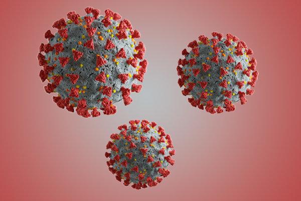 3D-Illustration eines Coronavirus